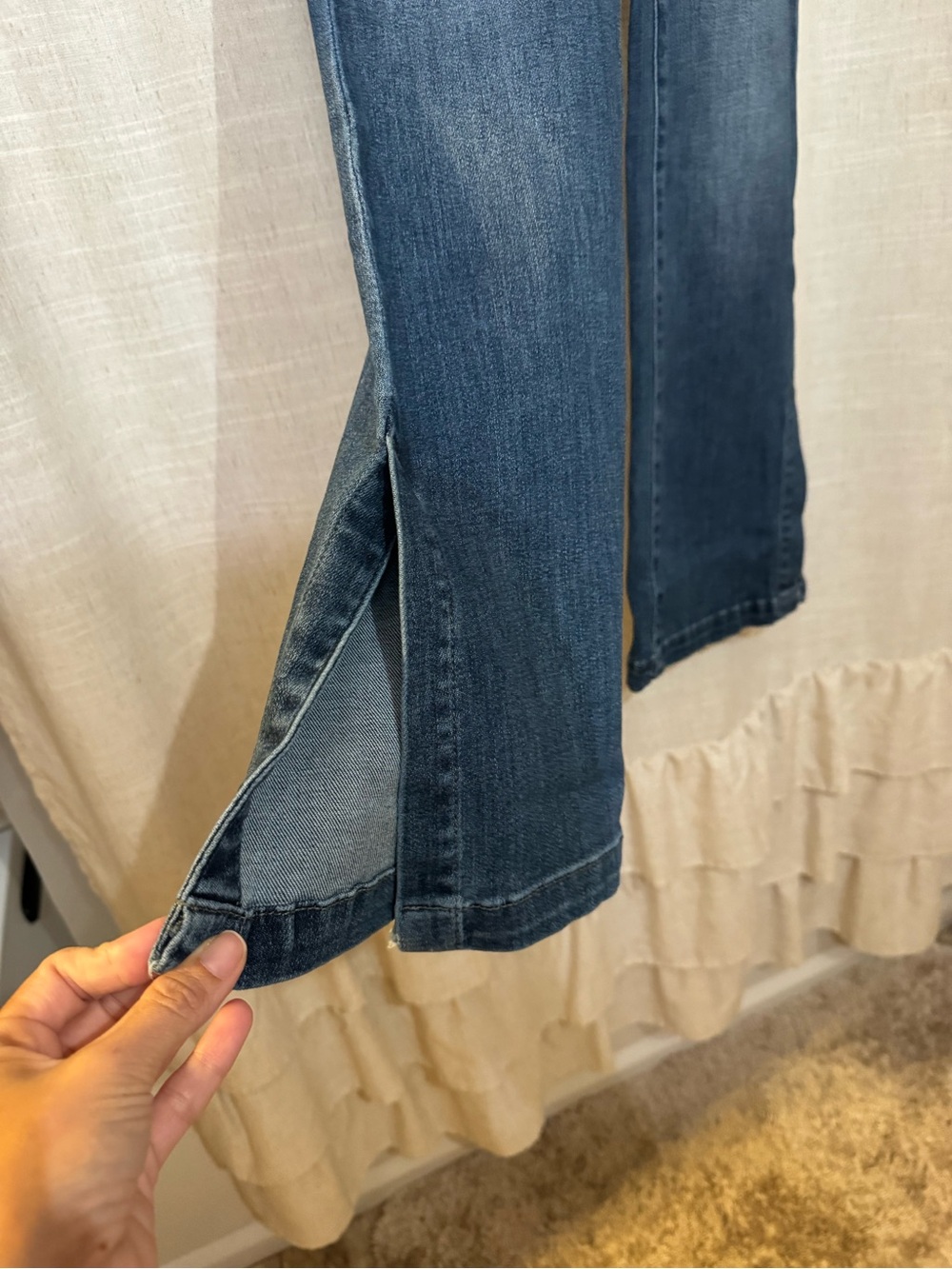 Dark Wash Women's Bootcut Jeans - Dark Blue - Picture 2 of 2